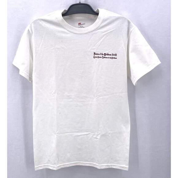 Pirates of the Caribbean T-Shirt S Movie Film Stunt Crew 2 3 Skull Sabers POTC - Picture 3 of 5